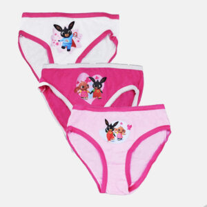 Pack de 3 bragas Bing para niñas en tonos rosa