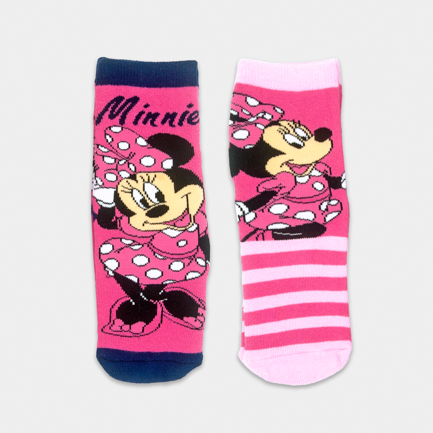 Alas par A la meditación Pack de 2 calcetines antideslizantes de Minnie Mouse para niña. | Saiti Kids