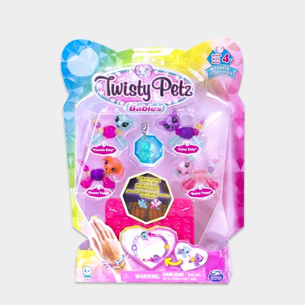 Pack de 4 pulseras "Twisty Petz Babies" para niña.